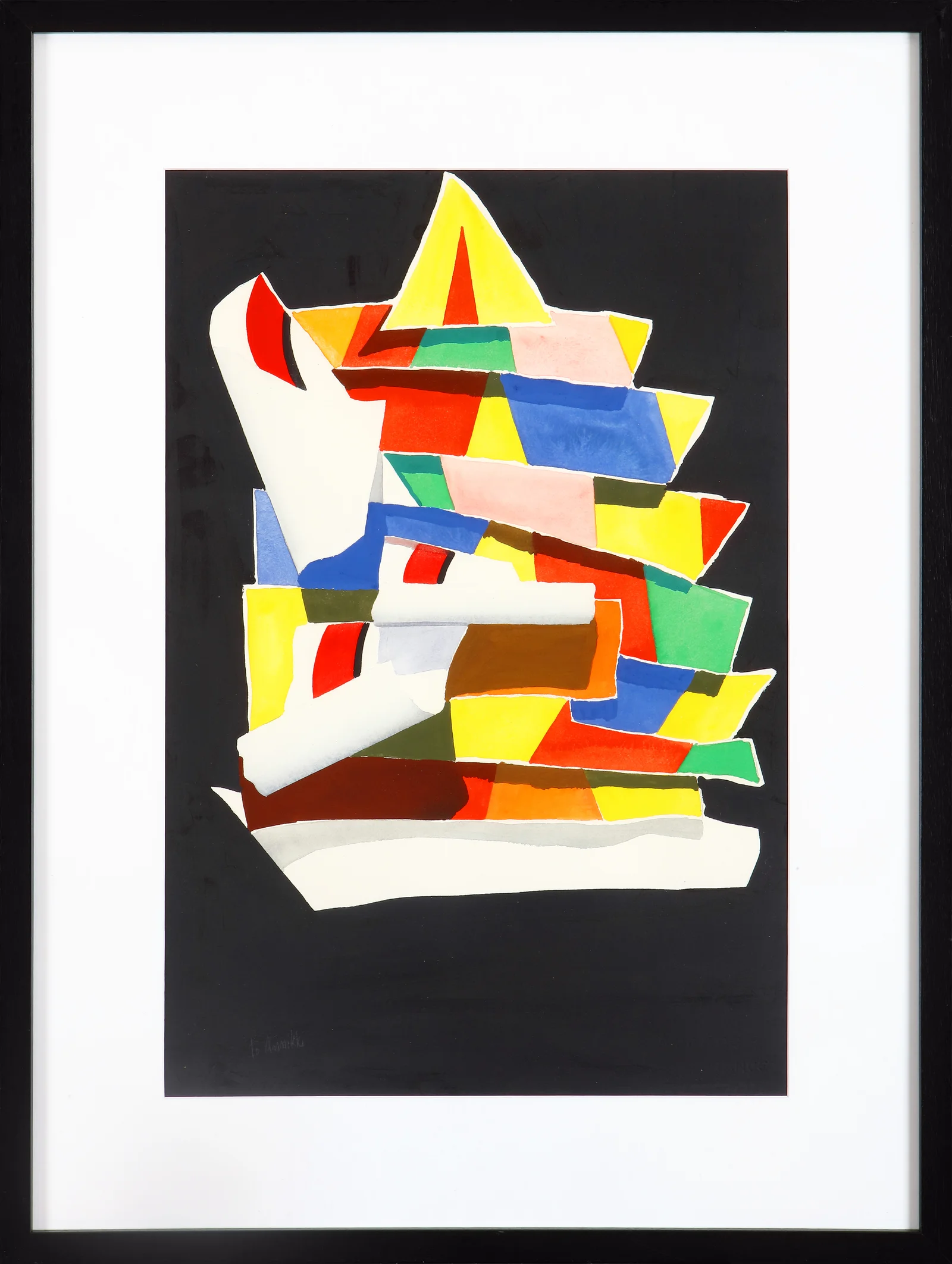 Burhan Doğançay - Ships-Cones Serisinden - 1974 – görsel 2