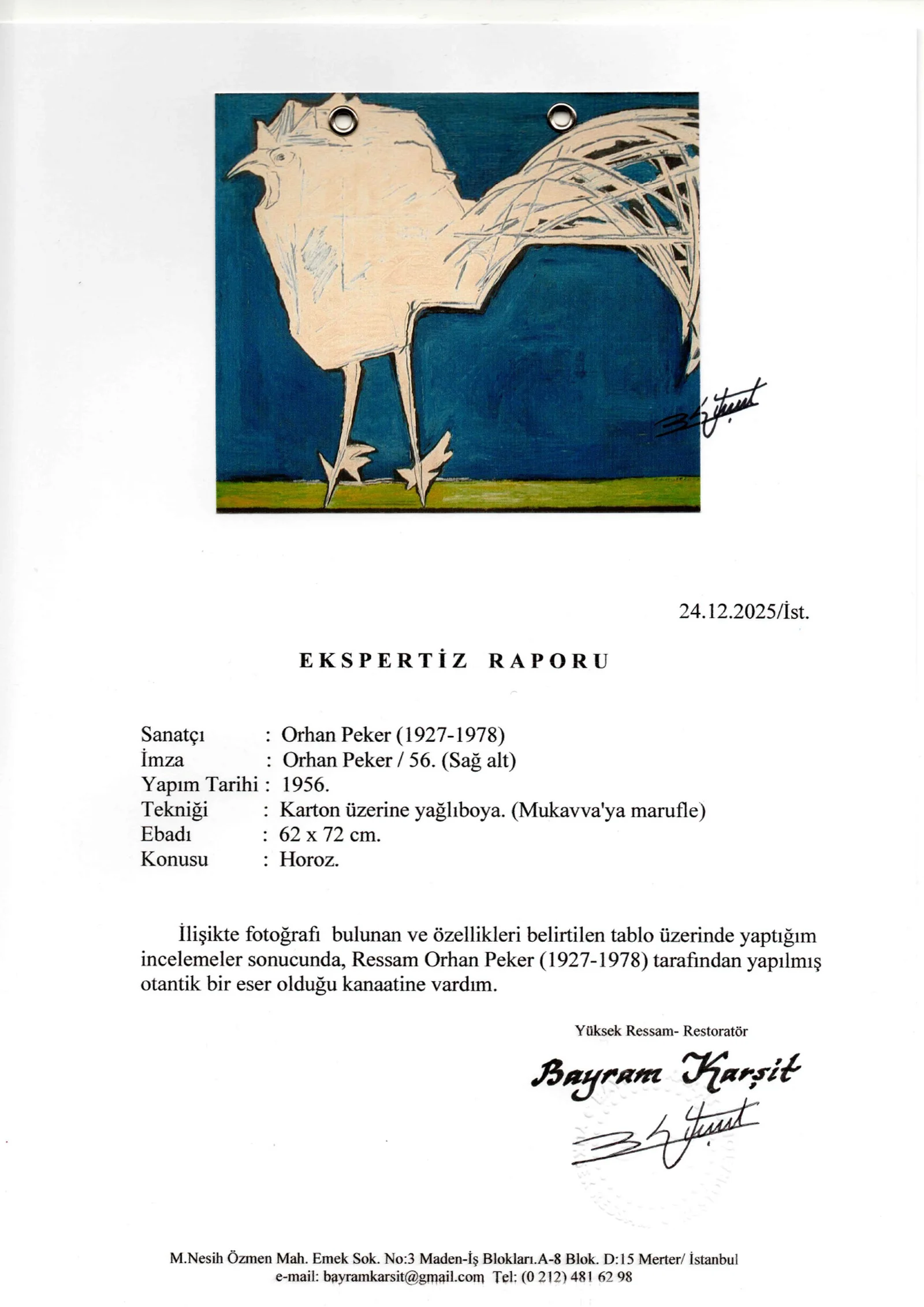 Orhan Peker - Horoz - 1956 – görsel 4